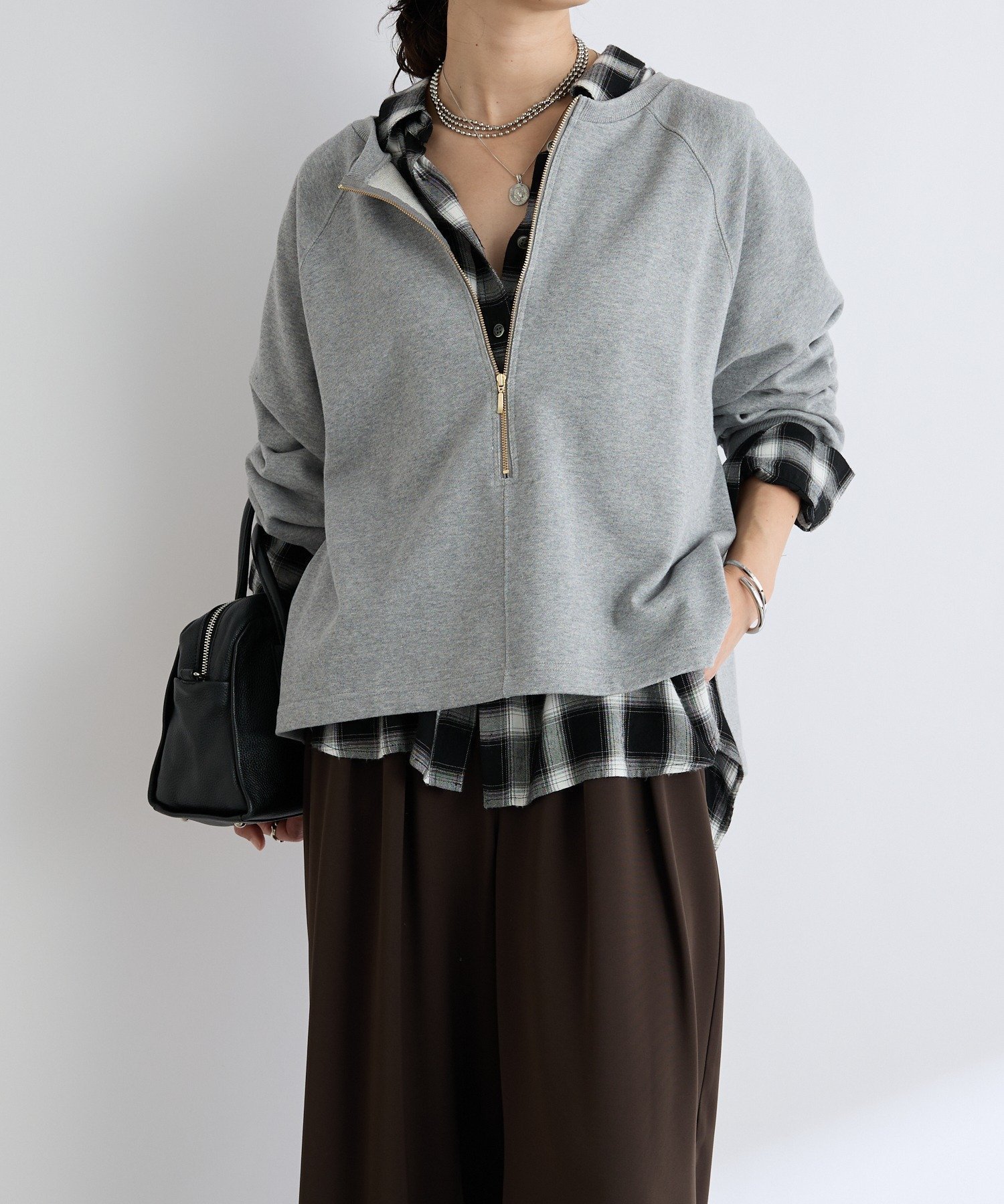 【リヴドロワ/RIVE DROITE】の【抜け感◎】ハーフZIPスウェット 人気、トレンドファッション・服の通販 founy(ファニー) 　ファッション　Fashion　レディースファッション　Fashion for Women　トップス・カットソー　Cut & Sew Tops　レディースパーカー・カジュアルフーディー　Casual Hoodies & Sweatshirts　スウェット・クルーネックトップス　Sweatshirts & Crewnecks / Relaxed Fit Sweat Tops　ジップ　Zip, Zipper　スウェット / スエット　Sweatshirt, Sweatwear　ハーフ　Half, Half-Length　バランス　Balance, Style Balance　再入荷　Restock / Back in Stock　おすすめ　Recommended / Our Picks　 other-1|ID: prp329100004648300 ipo3291000000033639216