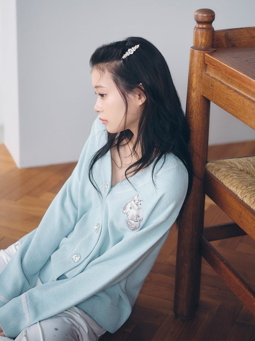 【スナイデル ホーム/SNIDEL HOME】のCATラメニットカーディガン インテリア・キッズ・メンズ・レディースファッション・服の通販 founy(ファニー) 　ファッション　Fashion　レディースファッション　Fashion for Women　トップス・カットソー　Cut & Sew Tops　ニット　Knit Tops & Sweaters　カーディガン・羽織り　Layered Style Cardigans　おすすめ　Recommended / Our Picks　カーディガン　Cardigan, Knitwear　ギフト プレゼント　Gift / Present　ネックレス　Necklace, Pendant Necklace　ビジュー　Bijou, Jewel-like Accent　モチーフ　Motif, Design Theme　ワンポイント　One Point, Statement Accent　ヴィンテージ　Vintage Style　猫　Cat, Kitty　MNT[021]|ID: prp329100004648369 ipo3291000000033560065