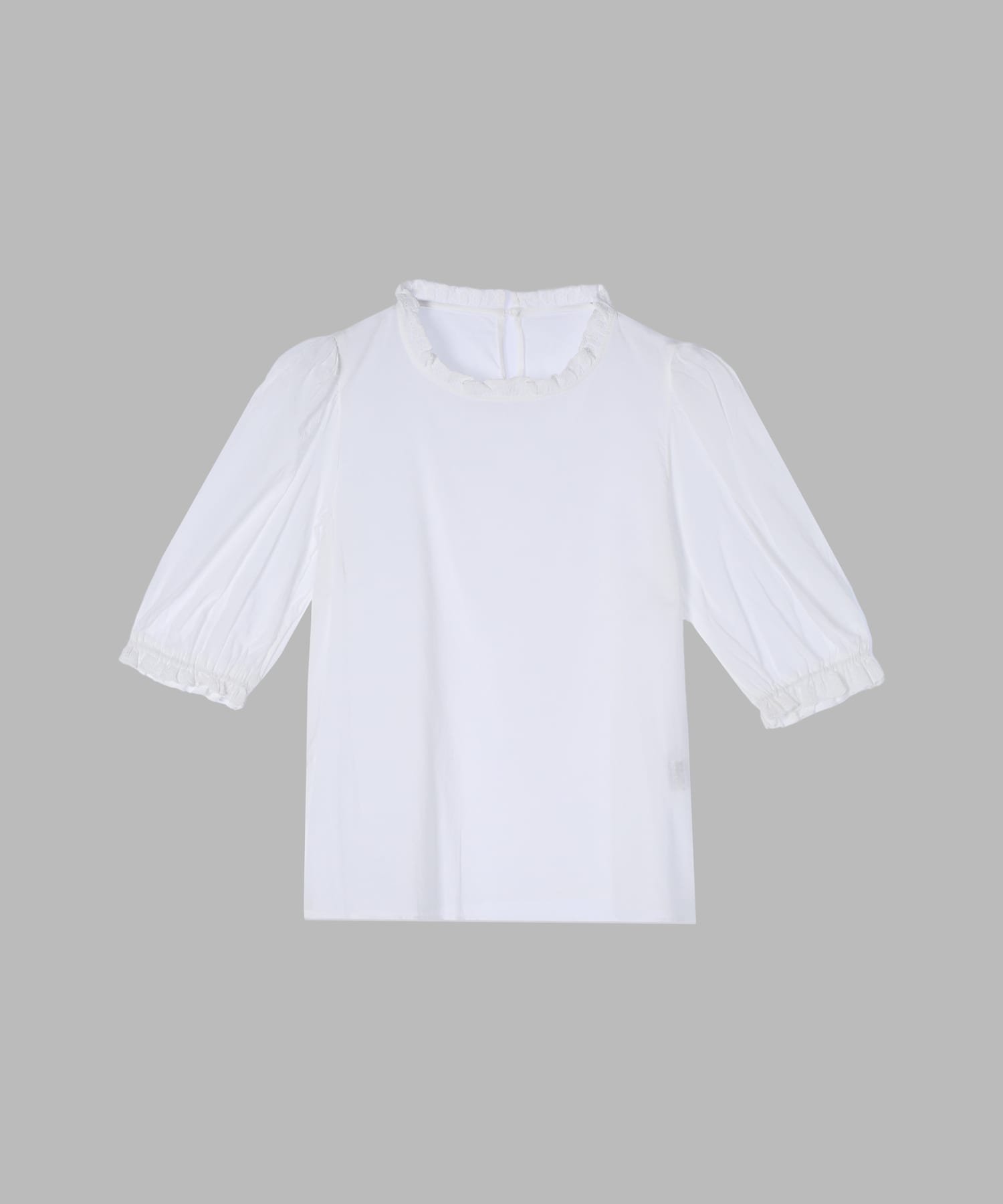 【アニエスベー ファム/agnes b. FEMME】のスカラップドレースブラウス インテリア・キッズ・メンズ・レディースファッション・服の通販 founy(ファニー) 　ファッション　Fashion　レディースファッション　Fashion for Women　トップス・カットソー　Cut & Sew Tops　シャツ・ブラウス・オフィスカジュアル　Elegant Blouses & Button-Ups　インド　Indian Textile　スカラップ　Scallop, Scalloped Edge　リラックス　Relax, Relaxed Fit　レース　Lace, Lace Fabric　ホワイト|ID: prp329100004648373 ipo3291000000033560132