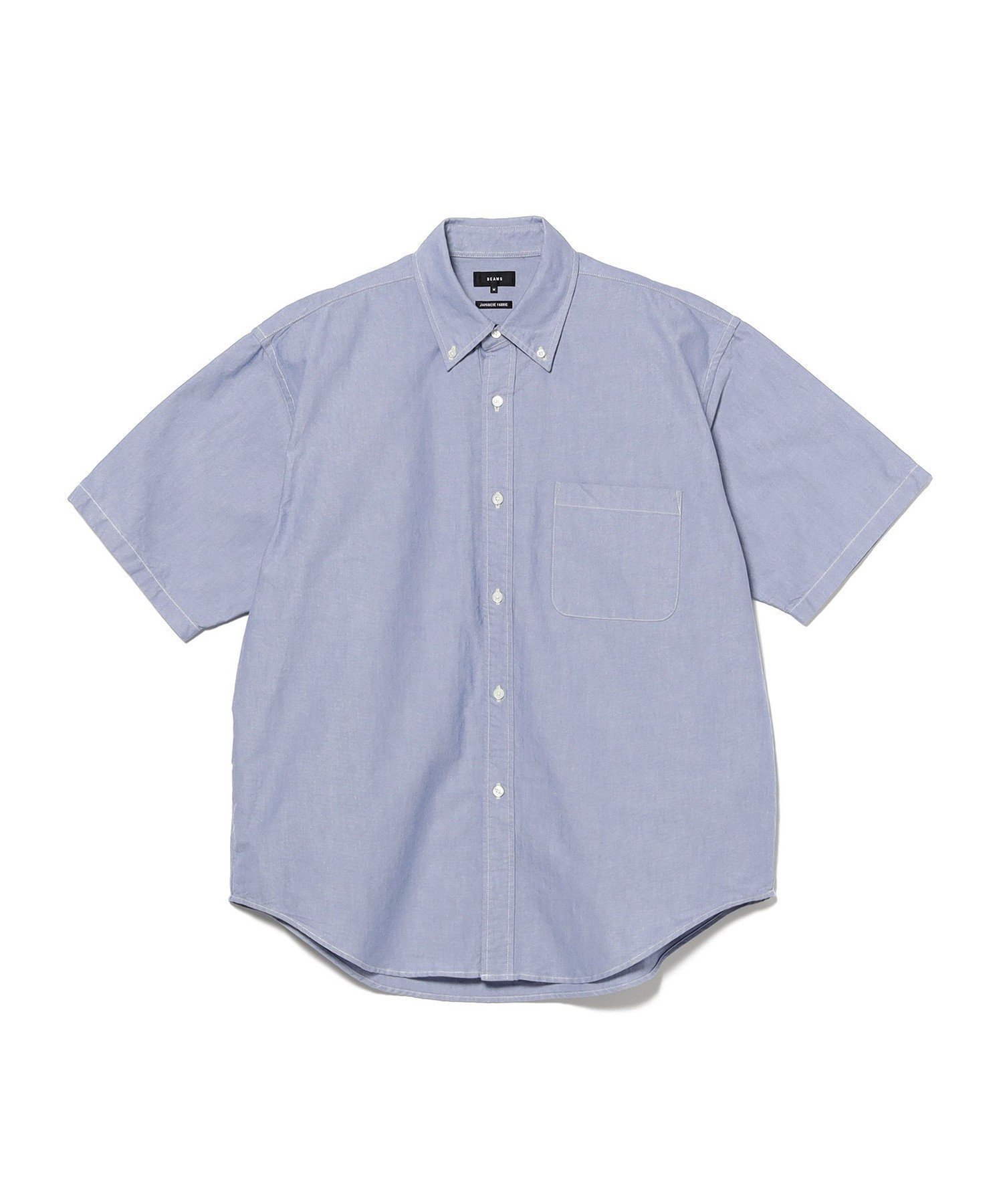 【ビームス/BEAMS / MEN】の【洗濯機洗い可】ワイドフィット 5分袖 ボタンダウンシャツ 25SS コットン100% インテリア・キッズ・メンズ・レディースファッション・服の通販 founy(ファニー) 　ファッション　Fashion　メンズファッション　Fashion for Men　スタイリッシュ　Stylish, Fashionable　ストレッチ　Stretch, Stretchy Fabric　バランス　Balance, Style Balance　フィット　Fit, Slim Fit　ポケット　Pocket, Pocket Detail　ワイド　Wide, Wide Fit　エレガント 上品　Elegant　2025年　2025　2025春夏・S/S　Spring/Summer 2025 SS25　BLUE|ID: prp329100004648378 ipo3291000000033560266