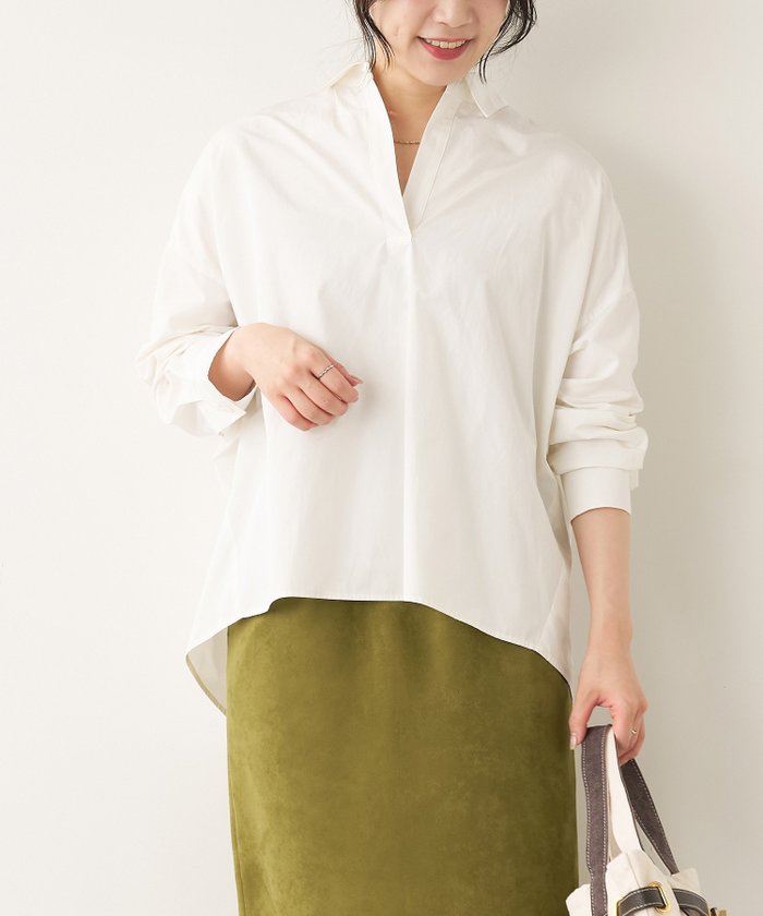 【マイカ ディール/MICA & DEAL】のバックタックスキッパーブラウス インテリア・キッズ・メンズ・レディースファッション・服の通販 founy(ファニー) https://founy.com/ ファッション Fashion レディースファッション Fashion for Women トップス・カットソー Cut & Sew Tops シャツ・ブラウス・オフィスカジュアル Elegant Blouses & Button-Ups バッグ Bags スキッパー Skipper, Open Collar タフタ Taffeta, Structured Fabric フォルム Silhouette, Form ビジネス 仕事 通勤 Business / Work / Commuting |ID: prp329100004648387 ipo3291000000033560427
