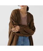 【エルーラ/Elura】のVネックブラウスカーディガン/590647 人気、トレンドファッション・服の通販 founy(ファニー) ファッション Fashion レディースファッション Fashion for Women トップス・カットソー Cut & Sew Tops カーディガン・羽織り Layered Style Cardigans シャツ・ブラウス・オフィスカジュアル Elegant Blouses & Button-Ups Vネックトップス V-Neck Tops / V-Cut Neckline Shirts ギャザー Gathered, Ruffled バランス Balance, Style Balance リラックス Relax, Relaxed Fit ロング Long, Long-Length thumbnail キャメル53|ID: prp329100004648405 ipo3291000000033560652