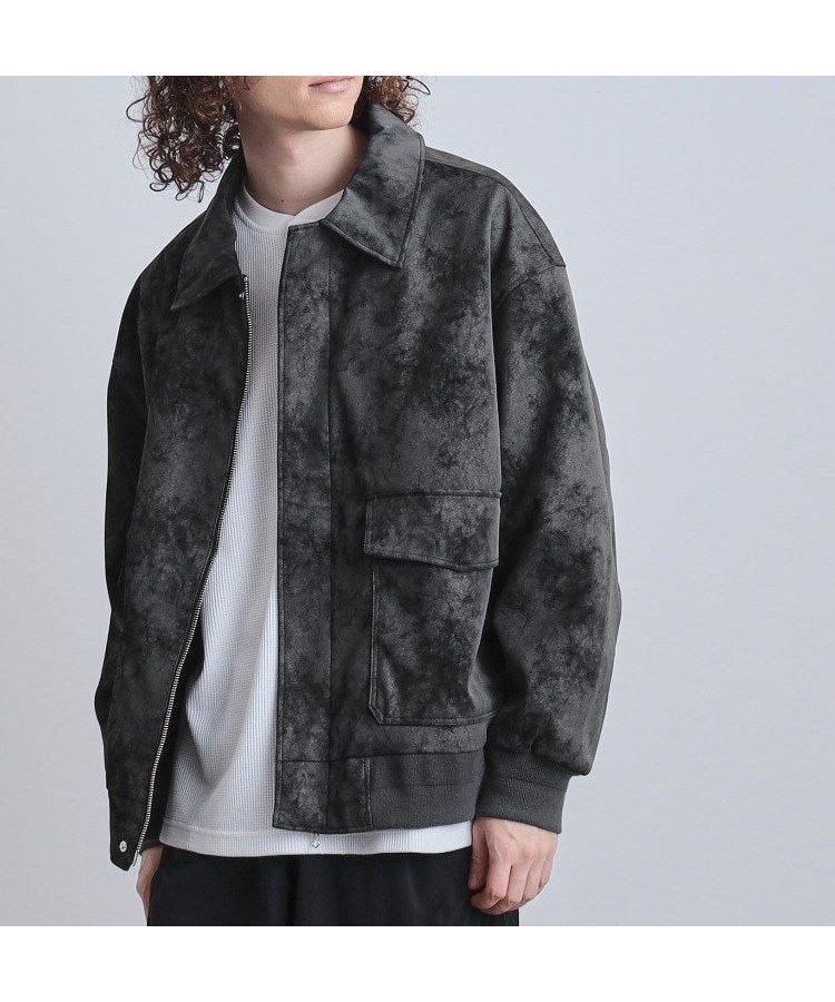 【ティーケー/tk TAKEO KIKUCHI / MEN】のA-2シンセティックレザーブルゾン インテリア・キッズ・メンズ・レディースファッション・服の通販 founy(ファニー) 　ファッション　Fashion　メンズファッション　Fashion for Men　ジャケット　Jacket, Outerwear　デニム　Denim, Jeans Material　プリント　Print, Printed Pattern　ポケット　Pocket, Pocket Detail　ミリタリー　Military, Army Style　エレガント 上品　Elegant　人気　Popular, Best Seller　ブラック|ID: prp329100004648413 ipo3291000000033560844