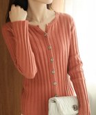 【アミュレット/Amulet】の【Amulet】リブニットカーディガン 人気、トレンドファッション・服の通販 founy(ファニー) ファッション Fashion レディースファッション Fashion for Women トップス・カットソー Cut & Sew Tops ニット Knit Tops & Sweaters カーディガン・羽織り Layered Style Cardigans ストレート Straight, Straight Cut デニム Denim, Jeans Material thumbnail ピンク|ID: prp329100004648426 ipo3291000000033561008