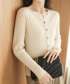 【アミュレット/Amulet】の【Amulet】リブニットカーディガン 人気、トレンドファッション・服の通販 founy(ファニー) ファッション Fashion レディースファッション Fashion for Women トップス・カットソー Cut & Sew Tops ニット Knit Tops & Sweaters カーディガン・羽織り Layered Style Cardigans ストレート Straight, Straight Cut デニム Denim, Jeans Material thumbnail ホワイト|ID: prp329100004648426 ipo3291000000033561009