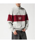 【ギャップ/GAP】のヴィンテージソフト カラーブロック GAPロゴ ハーフジップ プルオーバー L_GRAY|ID: prp329100004648437 ipo3291000000033561102