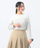 【ビームス ハート/BEAMS HEART】の【秋まで使える】ニットソー ボーダー プルオーバー 25SS(手洗い可能) 長袖 カットソー OFF×GREY|ID: prp329100004648455 ipo3291000000033561409
