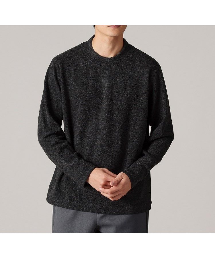 【タケオキクチ/TAKEO KIKUCHI / MEN】の【Sサイズ~】ウールブレンド ポンチ カットソー インテリア・キッズ・メンズ・レディースファッション・服の通販 founy(ファニー) 　ファッション　Fashion　メンズファッション　Fashion for Men　トップス・カットソー　Cut & Sew Tops　アクリル　Acrylic Material　インナー　Innerwear　カットソー　Cut and Sewn Top　ストレッチ　Stretch, Stretchy Fabric　ブルゾン　Blouson, Bomber Jacket　チャコールグレー|ID: prp329100004648483 ipo3291000000033561798