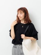 【テチチ/Te chichi】の袖フリルトップス ブラック|ID: prp329100004648522 ipo3291000000033562192