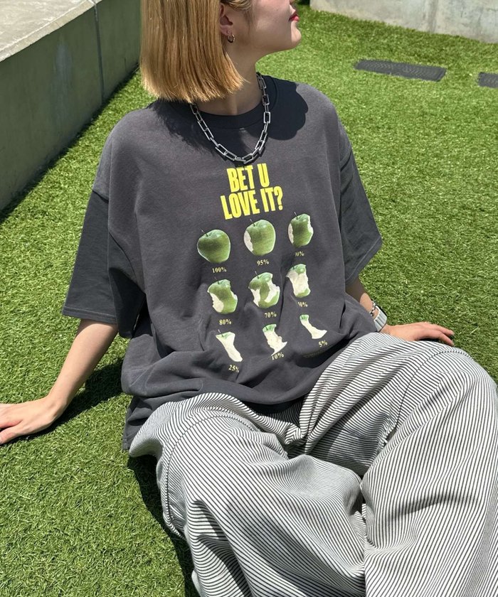 【ページボーイ/PAGEBOY】の【PBLIM】ラインアップルTシャツ インテリア・キッズ・メンズ・レディースファッション・服の通販 founy(ファニー) https://founy.com/ ファッション Fashion レディースファッション Fashion for Women トップス・カットソー Cut & Sew Tops シャツ・ブラウス・オフィスカジュアル Elegant Blouses & Button-Ups ロングTシャツ・Tシャツ Longline T-Shirts & Tees グラフィック Graphic, Graphic Design スラックス Slacks, Dress Pants デニム Denim, Jeans Material トレンド Trend, Trending Now フロント Front, Front Design プリント Print, Printed Pattern ワイド Wide, Wide Fit |ID: prp329100004648529 ipo3291000000033562324