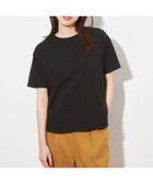 【プチ オンフルール/Petit Honfleur】のラウンドヘムTシャツ 人気、トレンドファッション・服の通販 founy(ファニー) ファッション Fashion レディースファッション Fashion for Women トップス・カットソー Cut & Sew Tops シャツ・ブラウス・オフィスカジュアル Elegant Blouses & Button-Ups ロングTシャツ・Tシャツ Longline T-Shirts & Tees イエロー Yellow ボトム Bottoms, Lower Wear thumbnail ブラック|ID: prp329100004648665 ipo3291000000033565639