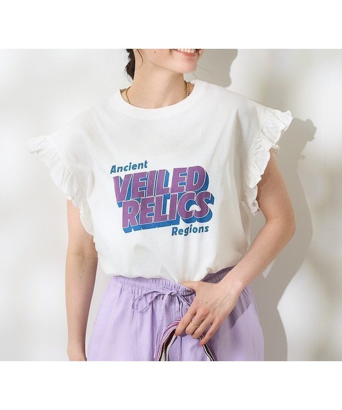【フリークスストア/FREAK'S STORE】のピグメント ロゴフリルノースリーブTシャツ 25SS インテリア・キッズ・メンズ・レディースファッション・服の通販 founy(ファニー) https://founy.com/ ファッション Fashion レディースファッション Fashion for Women トップス・カットソー Cut & Sew Tops キャミソール&ノースリーブ Camisoles & Sleeveless Tops シャツ・ブラウス・オフィスカジュアル Elegant Blouses & Button-Ups ロングTシャツ・Tシャツ Longline T-Shirts & Tees 2025年 2025 2025春夏・S/S Spring/Summer 2025 SS25 インナー Innerwear バランス Balance, Style Balance フリル Frill, Ruffle 夏 Summer S/S・春夏 SS, Spring/Summer, Warm Season |ID: prp329100004648675 ipo3291000000033566150