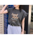 【フリークスストア/FREAK'S STORE】のピグメント ロゴフリルノースリーブTシャツ 25SS チャコールグレー|ID: prp329100004648675 ipo3291000000033566153
