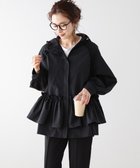 【ラジュール/Lajour】のペプラムフリル マウンテンパーカー ブラック|ID: prp329100004648682 ipo3291000000033566385
