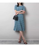 【エムケイ ミッシェルクラン/MK MICHEL KLEIN】のウエストタックジャージーワンピース(幾何柄・無地)/洗える ブルー(柄)|ID: prp329100004648700 ipo3291000000033567033