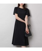 【エムケイ ミッシェルクラン/MK MICHEL KLEIN】のウエストタックジャージーワンピース(幾何柄・無地)/洗える ブラック(無地)|ID: prp329100004648700 ipo3291000000033567034
