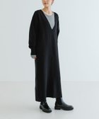 【アーバンリサーチ/URBAN RESEARCH】の深Vネックニットワンピース BLACK|ID: prp329100004648715 ipo3291000000033567669