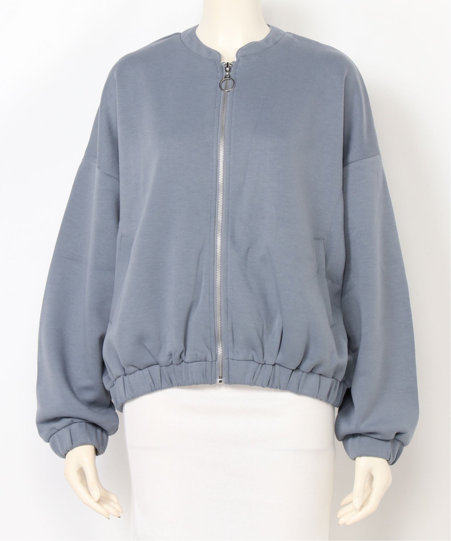 【リラクロ/relaclo】のmitis/ダンボールギャザーブルゾン インテリア・キッズ・メンズ・レディースファッション・服の通販 founy(ファニー) 　ファッション　Fashion　レディースファッション　Fashion for Women　アウター　Coat / Outerwear Collection　ブルゾンジャケット・スポーティアウター　Blouson Jackets　ギャザー　Gathered, Ruffled　テクスチャー　Texture, Textured Fabric　ブルーグレー|ID: prp329100004648733 ipo3291000000033568257