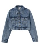 【エックスガール/X-girl】のX-girl/EMBOS DENIM JACKET 人気、トレンドファッション・服の通販 founy(ファニー) ファッション Fashion レディースファッション Fashion for Women アウター Coat / Outerwear Collection レディースジャケット・軽アウター Jackets コンパクト Compact, Small Size 今季 This Season, Current Season ジャケット Jacket, Outerwear デニム Denim, Jeans Material 長袖 Long Sleeve, Full Sleeve ブルゾン Blouson, Bomber Jacket ミリタリー Military, Army Style ルーズ Loose, Oversized おすすめ Recommended / Our Picks 旅行 Travel thumbnail LtINDIGO|ID: prp329100004648735 ipo3291000000033568277