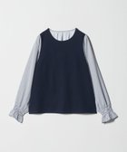 【ユナイテッドアローズ/UNITED ARROWS】のカット*サテン キャンディスリーブトップス A DAY IN THE LIFE 人気、トレンドファッション・服の通販 founy(ファニー) ファッション Fashion レディースファッション Fashion for Women トップス・カットソー Cut & Sew Tops カットソー Cut and Sewn Top サテン Satin, Glossy Fabric ストライプ Stripe, Striped Pattern スリーブ Sleeve, Long Sleeve / Short Sleeve ワイド Wide, Wide Fit ビジネス 仕事 通勤 Business / Work / Commuting thumbnail NAVY|ID: prp329100004648776 ipo3291000000033569290