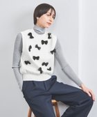 【ユナイテッドアローズ/UNITED ARROWS】の3D リボン クルーネック ベスト OFF WHITE|ID: prp329100004648807 ipo3291000000033569840