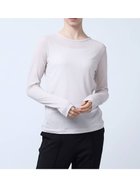 【ラシュッド/LASUD】のスーピマシアーテレコクルーネックカットソー グレージュ|ID: prp329100004648823 ipo3291000000033570148
