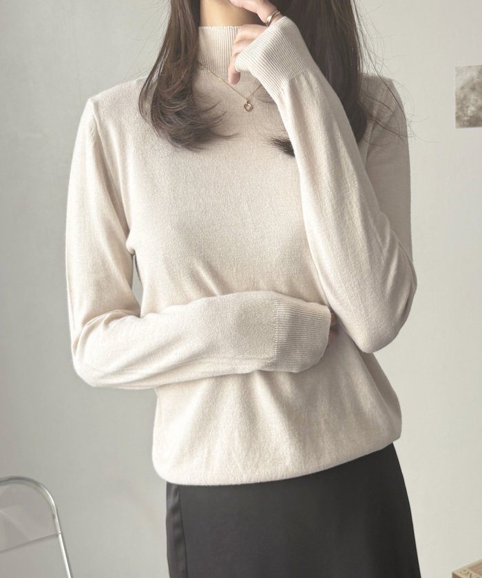 【アミュレット/Amulet】の【Amulet】ハイネック長袖ニットトップス インテリア・キッズ・メンズ・レディースファッション・服の通販 founy(ファニー) https://founy.com/ ファッション Fashion レディースファッション Fashion for Women トップス・カットソー Cut & Sew Tops ニット Knit Tops & Sweaters なめらか Smooth, Silky Texture インナー Innerwear シンプル Simple, Minimal ハイネック High Neck, Mock Neck 長袖 Long Sleeve, Full Sleeve |ID: prp329100004648857 ipo3291000000033571016