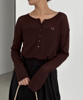 【カプリシューレマージュ/CAPRICIEUX LEMAGE】のC.L シアーヘンリーニット 人気、トレンドファッション・服の通販 founy(ファニー) ファッション Fashion レディースファッション Fashion for Women トップス・カットソー Cut & Sew Tops ニット Knit Tops & Sweaters インナー Innerwear 秋 Autumn カフス Cuff Design カーディガン Cardigan, Knitwear 切替 Switching, Contrast Panel ジャケット Jacket, Outerwear 透かし Cut-Out, Lacework マキシ Maxi, Full Length ワイド Wide, Wide Fit おすすめ Recommended / Our Picks 夏 Summer |ID:prp329100004648904