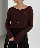 【カプリシューレマージュ/CAPRICIEUX LEMAGE】のC.L シアーヘンリーニット 人気、トレンドファッション・服の通販 founy(ファニー) ファッション Fashion レディースファッション Fashion for Women トップス・カットソー Cut & Sew Tops ニット Knit Tops & Sweaters インナー Innerwear 秋 Autumn カフス Cuff Design カーディガン Cardigan, Knitwear 切替 Switching, Contrast Panel ジャケット Jacket, Outerwear 透かし Cut-Out, Lacework マキシ Maxi, Full Length ワイド Wide, Wide Fit おすすめ Recommended / Our Picks 夏 Summer thumbnail ブラウン|ID: prp329100004648904 ipo3291000000033819079