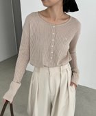 【カプリシューレマージュ/CAPRICIEUX LEMAGE】のC.L シアーヘンリーニット 人気、トレンドファッション・服の通販 founy(ファニー) ファッション Fashion レディースファッション Fashion for Women トップス・カットソー Cut & Sew Tops ニット Knit Tops & Sweaters インナー Innerwear 秋 Autumn カフス Cuff Design カーディガン Cardigan, Knitwear 切替 Switching, Contrast Panel ジャケット Jacket, Outerwear 透かし Cut-Out, Lacework マキシ Maxi, Full Length ワイド Wide, Wide Fit おすすめ Recommended / Our Picks 夏 Summer thumbnail ベージュ|ID: prp329100004648904 ipo3291000000033819084