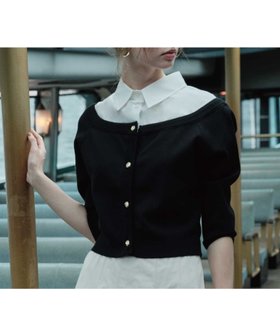 【ノエラ/Noela】の【WEB限定カラーあり】シャツレイヤードライクニット 人気、トレンドファッション・服の通販 founy(ファニー) ファッション Fashion レディースファッション Fashion for Women トップス・カットソー Cut & Sew Tops ニット Knit Tops & Sweaters シャツ・ブラウス・オフィスカジュアル Elegant Blouses & Button-Ups ショート Short, Short Length ポケット Pocket, Pocket Detail |ID:prp329100004648931