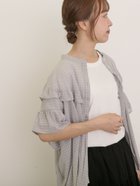 【サマンサモスモス/Samansa Mos2】のフリル切替ブラウス グレー|ID: prp329100004648949 ipo3291000000033573114