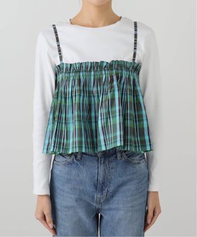 【スローブ イエナ/SLOBE IENA】 sara mallika/サラ マリカ SLOBE別注 マドラスチェックキャミ人気、トレンドファッション・服の通販 founy(ファニー) ファッション Fashion レディースファッション Fashion for Women トップス・カットソー Cut & Sew Tops キャミソール&ノースリーブ Camisoles & Sleeveless Tops 2025年 2025 2025-2026秋冬・A/W Autumn/Winter 2025–26 AW25–26 インド Indian Textile キャミソール Camisole, Spaghetti Strap Top ビスチェ Bustier, Corset Top ファブリック Fabric, Textile プリント Print, Printed Pattern 別注 Limited Edition, Custom Order |ID:prp329100004648955
