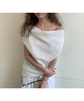 【チュクラ/chuclla】の【LONSLAN】オフショル ドレープブラウス CHLONW25s051 人気、トレンドファッション・服の通販 founy(ファニー) ファッション Fashion レディースファッション Fashion for Women トップス・カットソー Cut & Sew Tops シャツ・ブラウス・オフィスカジュアル Elegant Blouses & Button-Ups スラックス Slacks, Dress Pants デコルテ Décolleté, Neckline デニム Denim, Jeans Material リラックス Relax, Relaxed Fit エレガント 上品 Elegant |ID:prp329100004648964