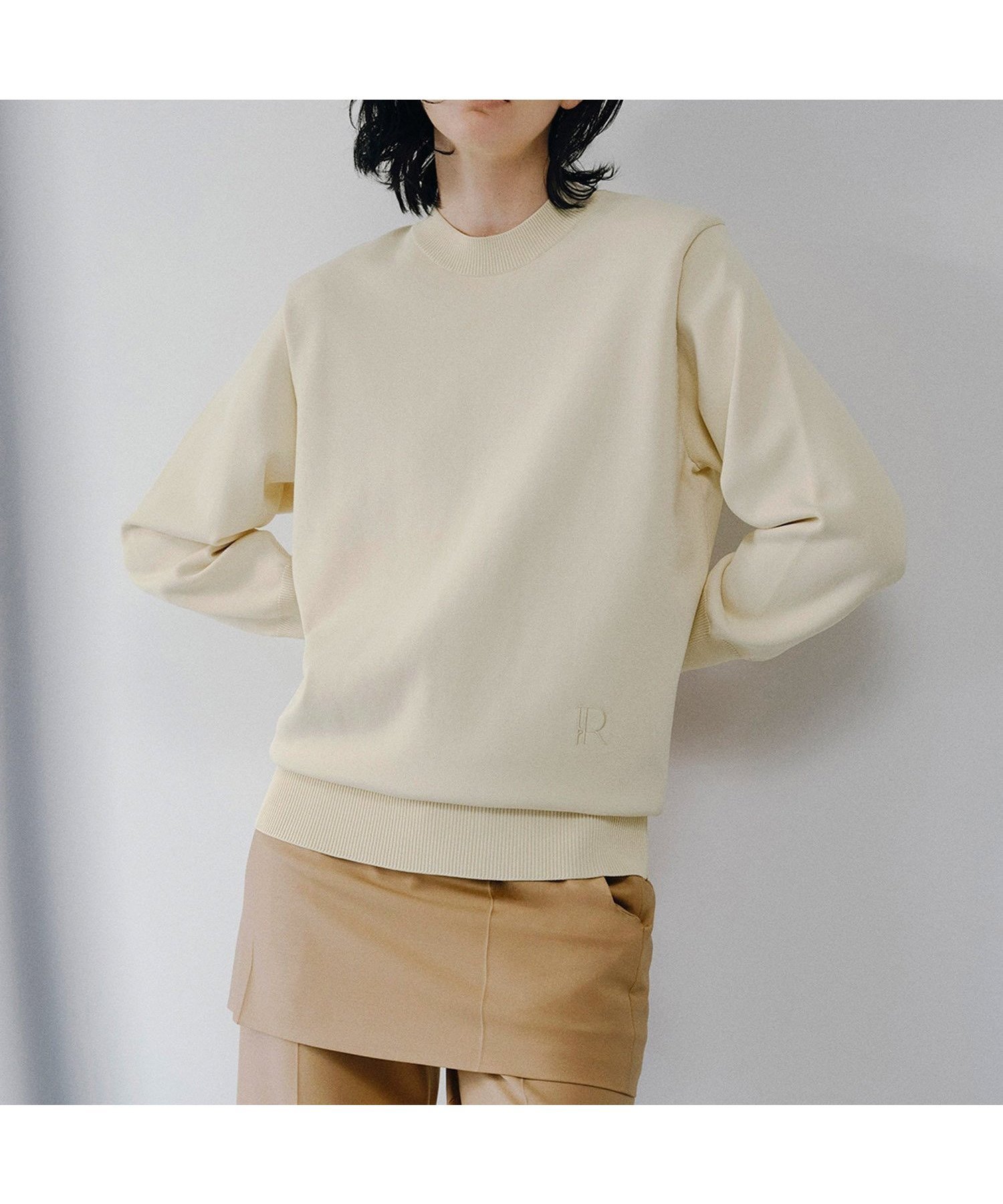 【アダム エ ロペ/ADAM ET ROPE'】の【洗える】ショルダーパッドチュニックニット インテリア・キッズ・メンズ・レディースファッション・服の通販 founy(ファニー) 　ファッション　Fashion　レディースファッション　Fashion for Women　トップス・カットソー　Cut & Sew Tops　ニット　Knit Tops & Sweaters　インナー　Innerwear　洗える　Machine Washable　ショルダー　Shoulder, Shoulder Strap　シンプル　Simple, Minimal　ストレッチ　Stretch, Stretchy Fabric　ストレート　Straight, Straight Cut　スラックス　Slacks, Dress Pants　チュニック　Tunic, Long Top　ポケット　Pocket, Pocket Detail　ミニスカート　Mini Skirt, Short Skirt　A/W・秋冬　Autumn/Winter　おすすめ　Recommended / Our Picks　エレガント 上品　Elegant　2025年　2025　2025-2026秋冬・A/W　Autumn/Winter 2025–26 AW25–26　オフホワイト(15)|ID: prp329100004648982 ipo3291000000033573767
