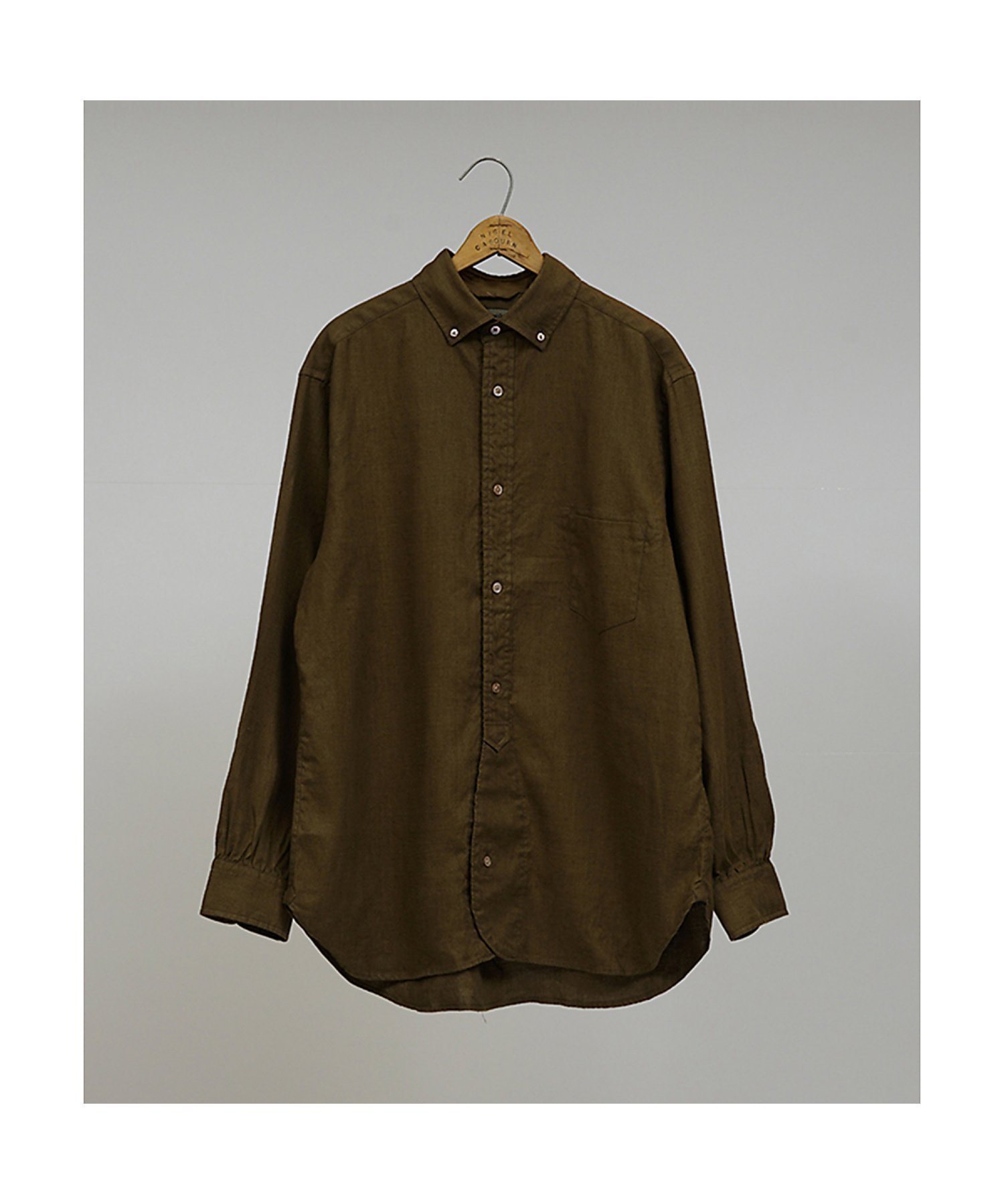 【ナイジェルケーボン/NIGEL CABOURN / MEN】のMAN / ブリティッシュオフィサーズシャツ - ヘンプホースクロス インテリア・キッズ・メンズ・レディースファッション・服の通販 founy(ファニー) 　ファッション　Fashion　メンズファッション　Fashion for Men　ファブリック　Fabric, Textile　カーキ|ID: prp329100004648992 ipo3291000000033573950