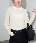 【スローブ イエナ/SLOBE IENA】のクレリック襟付きニット 人気、トレンドファッション・服の通販 founy(ファニー) ファッション Fashion レディースファッション Fashion for Women トップス・カットソー Cut & Sew Tops ニット Knit Tops & Sweaters 2025年 2025 2025-2026秋冬・A/W Autumn/Winter 2025–26 AW25–26 おすすめ Recommended / Our Picks アイレット Eyelet Lace クラシカル Classical, Vintage-Inspired デニム Denim, Jeans Material ミックス Mix, Mixed Style thumbnail ナチュラル|ID: prp329100004648998 ipo3291000000033574109