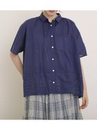 【サマンサモスモス/Samansa Mos2】のインド裾レースシャツ ネイビー|ID: prp329100004649006 ipo3291000000033574263