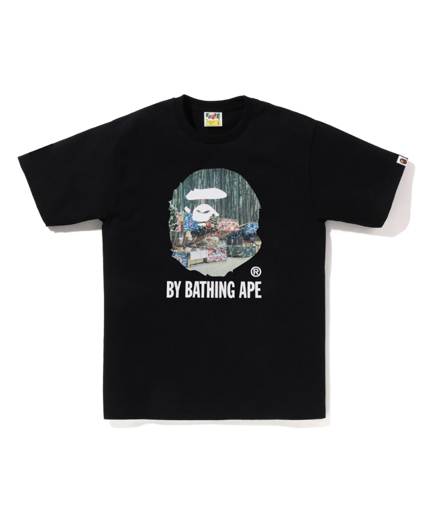 【アベイシングエイプ/A BATHING APE / MEN】のYATAI BY BATHING APE TEE M インテリア・キッズ・メンズ・レディースファッション・服の通販 founy(ファニー) 　ファッション　Fashion　メンズファッション　Fashion for Men　インナー　Innerwear　ショート　Short, Short Length　スリーブ　Sleeve, Long Sleeve / Short Sleeve　フロント　Front, Front Design　プリント　Print, Printed Pattern　モチーフ　Motif, Design Theme　BLACK|ID: prp329100004649025 ipo3291000000033574568