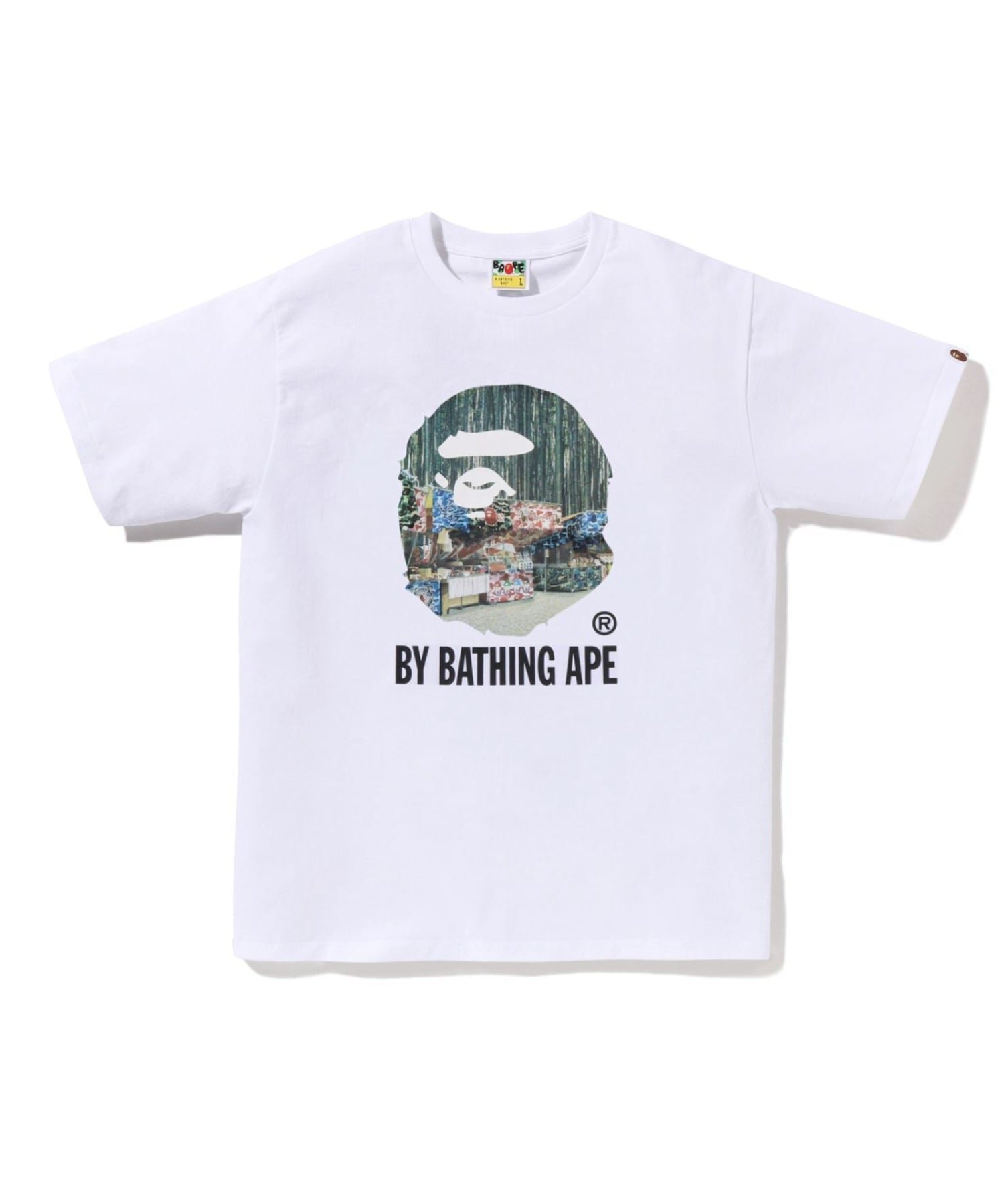 【アベイシングエイプ/A BATHING APE / MEN】のYATAI BY BATHING APE TEE M インテリア・キッズ・メンズ・レディースファッション・服の通販 founy(ファニー) 　ファッション　Fashion　メンズファッション　Fashion for Men　インナー　Innerwear　ショート　Short, Short Length　スリーブ　Sleeve, Long Sleeve / Short Sleeve　フロント　Front, Front Design　プリント　Print, Printed Pattern　モチーフ　Motif, Design Theme　WHITE|ID: prp329100004649025 ipo3291000000033574569