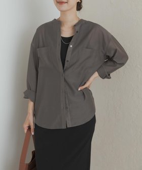 【アーバンリサーチ ドアーズ/URBAN RESEARCH DOORS】のシアーバンドカラーシャツ 人気、トレンドファッション・服の通販 founy(ファニー) ファッション Fashion レディースファッション Fashion for Women トップス・カットソー Cut & Sew Tops シャツ・ブラウス・オフィスカジュアル Elegant Blouses & Button-Ups 2025年 2025 2025-2026秋冬・A/W Autumn/Winter 2025–26 AW25–26 冬 Winter / This Winter シアー Sheer, See-Through タンク Tank Top, Sleeveless Top デニム Denim, Jeans Material バランス Balance, Style Balance ベーシック Basic, Essential ルーズ Loose, Oversized 夏 Summer 秋 Autumn A/W・秋冬 Autumn/Winter |ID:prp329100004649042