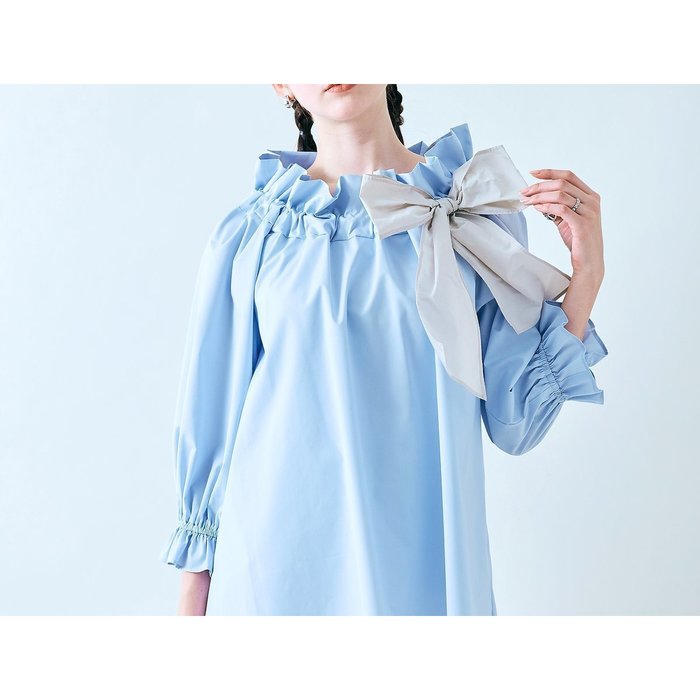 【ローズティアラ/Rose Tiara】のビックリボンプルオーバー/M-StyleLuxeコラボ インテリア・キッズ・メンズ・レディースファッション・服の通販 founy(ファニー) https://founy.com/ ファッション Fashion レディースファッション Fashion for Women トップス・カットソー Cut & Sew Tops カジュアルプルオーバー・ニットトップス Pullovers & Knit Tops / Casual Pullovers コラボ Collaboration, Collab スタンダード Standard, Basic スマート Smart, Elegant チェック Check, Plaid, Tartan バランス Balance, Style Balance フェミニン Feminine, Girly フリル Frill, Ruffle プリント Print, Printed Pattern ポケット Pocket, Pocket Detail リボン Ribbon, Bow |ID: prp329100004649273 ipo3291000000033578840