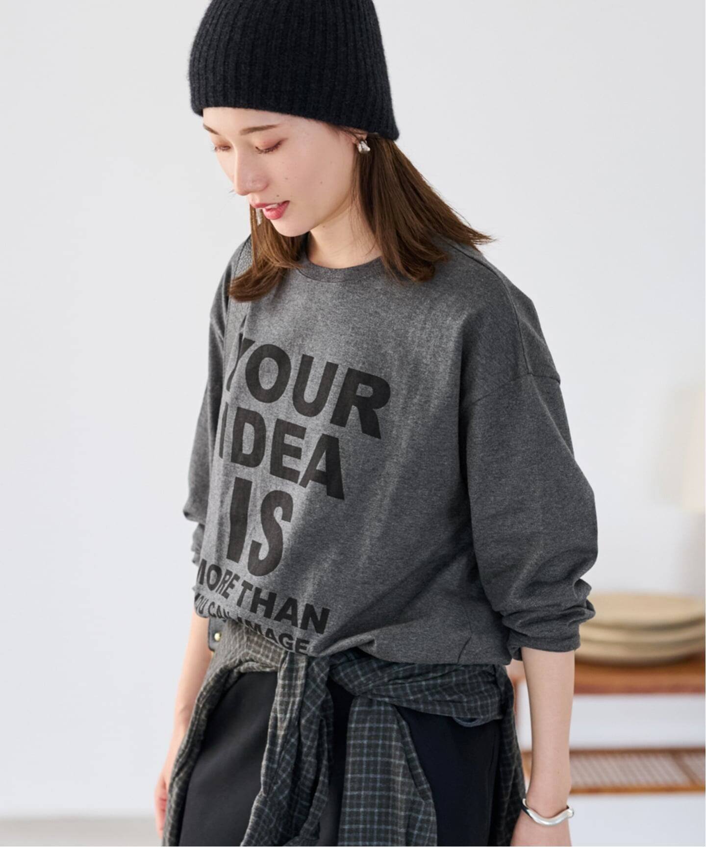 【フレームワーク/FRAMeWORK】の≪WEB限定 / 追加 ≫ロゴロンTee インテリア・キッズ・メンズ・レディースファッション・服の通販 founy(ファニー) 　ファッション　Fashion　レディースファッション　Fashion for Women　トップス・カットソー　Cut & Sew Tops　ロングTシャツ・Tシャツ　Longline T-Shirts & Tees　インナー　Innerwear　コンパクト　Compact, Small Size　プリント　Print, Printed Pattern　ベーシック　Basic, Essential　再入荷　Restock / Back in Stock　グレー|ID: prp329100004649298 ipo3291000000033670601