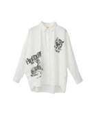 【ヒステリックグラマー/HYSTERIC GLAMOUR】のKILLER QUEEN オーバーシャツ 人気、トレンドファッション・服の通販 founy(ファニー) ファッション Fashion レディースファッション Fashion for Women トップス・カットソー Cut & Sew Tops シャツ・ブラウス・オフィスカジュアル Elegant Blouses & Button-Ups スリット Slit, Slit Detail thumbnail 白|ID: prp329100004649321 ipo3291000000033579705