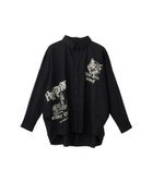 【ヒステリックグラマー/HYSTERIC GLAMOUR】のKILLER QUEEN オーバーシャツ 人気、トレンドファッション・服の通販 founy(ファニー) ファッション Fashion レディースファッション Fashion for Women トップス・カットソー Cut & Sew Tops シャツ・ブラウス・オフィスカジュアル Elegant Blouses & Button-Ups スリット Slit, Slit Detail thumbnail ブラック|ID: prp329100004649321 ipo3291000000033579706