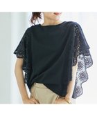 【ルクールブラン/le.coeur blanc】の《手洗い可能》スカラップレーススリーブカットソー ブラック|ID: prp329100004649327 ipo3291000000033579865