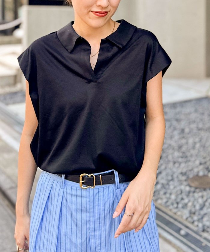 【ノーリーズ/NOLLEY'S】のポロ衿プルオーバーカットソー インテリア・キッズ・メンズ・レディースファッション・服の通販 founy(ファニー) https://founy.com/ ファッション Fashion レディースファッション Fashion for Women トップス・カットソー Cut & Sew Tops カジュアルプルオーバー・ニットトップス Pullovers & Knit Tops / Casual Pullovers カットソー・ベーシックTシャツ Cut-and-Sewn Tops / Stretch Tees & Basics 2025年 2025 2025-2026秋冬・A/W Autumn/Winter 2025–26 AW25–26 おすすめ Recommended / Our Picks カットソー Cut and Sewn Top トレンド Trend, Trending Now ボトム Bottoms, Lower Wear ポロシャツ Polo Shirt, Collared Tee エレガント 上品 Elegant 今季 This Season, Current Season |ID: prp329100004649328 ipo3291000000033579878