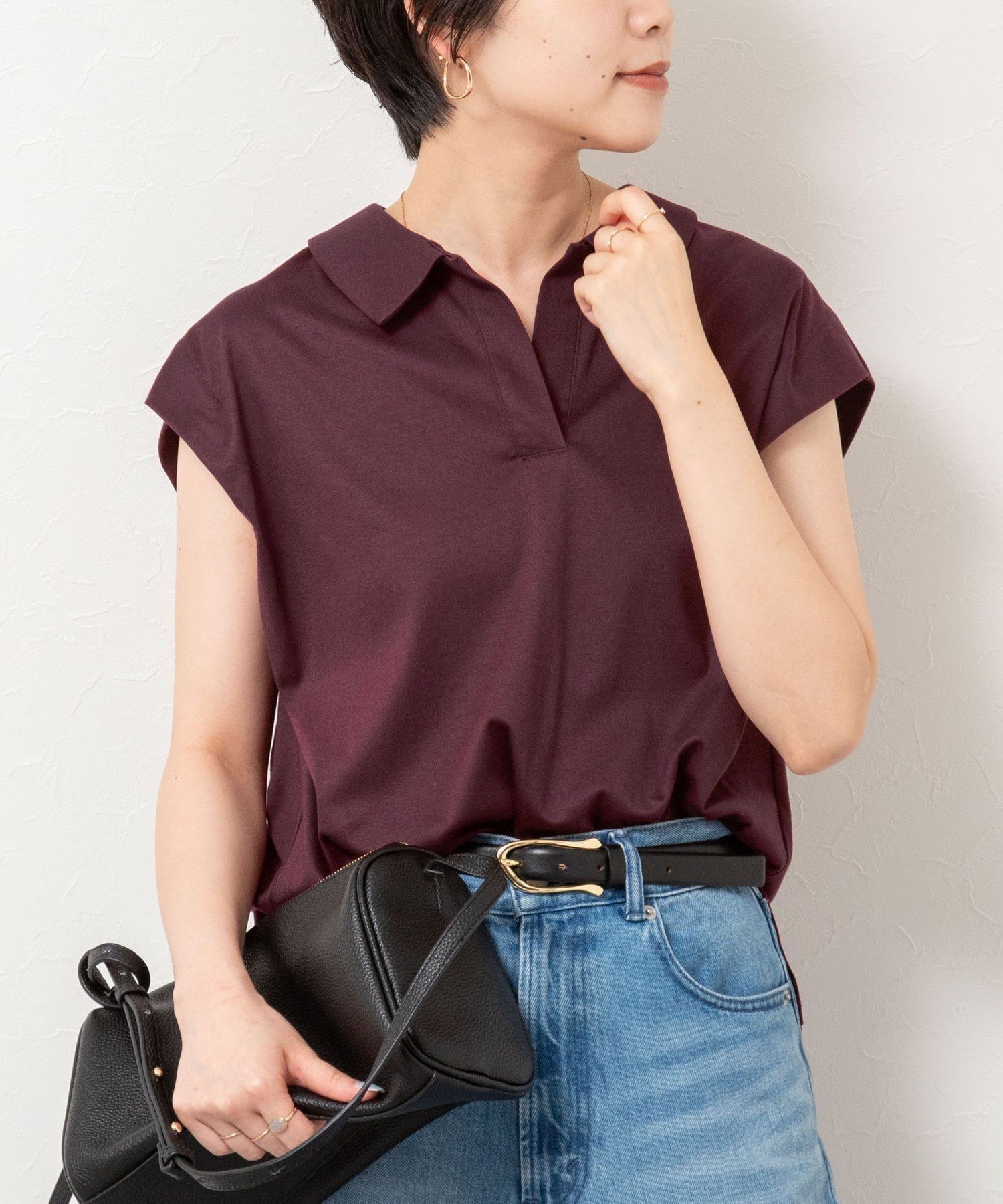【ノーリーズ/NOLLEY'S】のポロ衿プルオーバーカットソー インテリア・キッズ・メンズ・レディースファッション・服の通販 founy(ファニー) 　ファッション　Fashion　レディースファッション　Fashion for Women　トップス・カットソー　Cut & Sew Tops　カジュアルプルオーバー・ニットトップス　Pullovers & Knit Tops / Casual Pullovers　カットソー・ベーシックTシャツ　Cut-and-Sewn Tops / Stretch Tees & Basics　2025年　2025　2025-2026秋冬・A/W　Autumn/Winter 2025–26 AW25–26　おすすめ　Recommended / Our Picks　カットソー　Cut and Sewn Top　トレンド　Trend, Trending Now　ボトム　Bottoms, Lower Wear　ポロシャツ　Polo Shirt, Collared Tee　エレガント 上品　Elegant　今季　This Season, Current Season　ボルドー|ID: prp329100004649328 ipo3291000000033579884