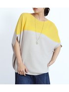 【ヴァン/Vin】のバイカラードルマンワイドニット ベージュ|ID: prp329100004649337 ipo3291000000033579975