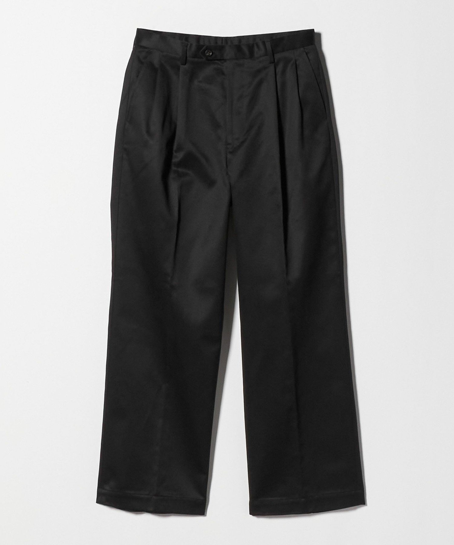 【ユナイテッドアローズ/UNITED ARROWS / MEN】のDistrict 2プリーツ ワイド チノパンツ インテリア・キッズ・メンズ・レディースファッション・服の通販 founy(ファニー) 　ファッション　Fashion　メンズファッション　Fashion for Men　ボトムス　Bottoms　プリーツ　Pleats, Pleated　ワイド　Wide, Wide Fit　エレガント 上品　Elegant　定番　Standard, Basic Item　BLACK|ID: prp329100004649416 ipo3291000000033680390